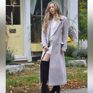 Elegant Women's Double-Breasted Coat vegan cashmere